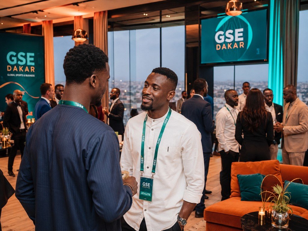 Networking lors d'un événement sport et business à Dakar